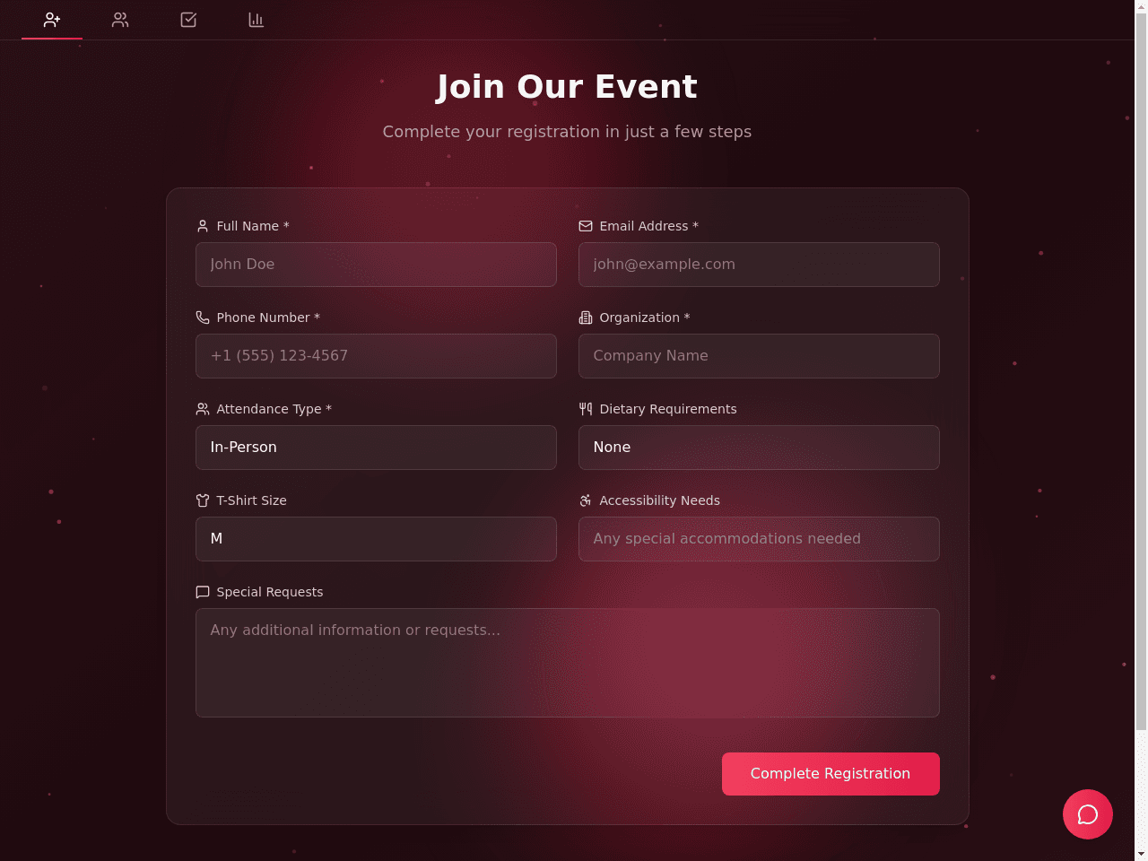 Event Management Portal