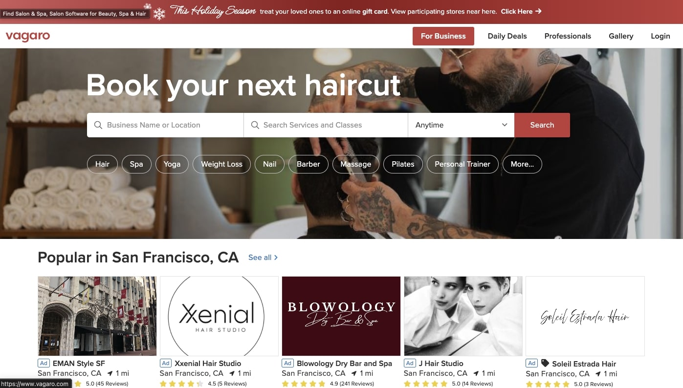 Vagaro Salon Booking