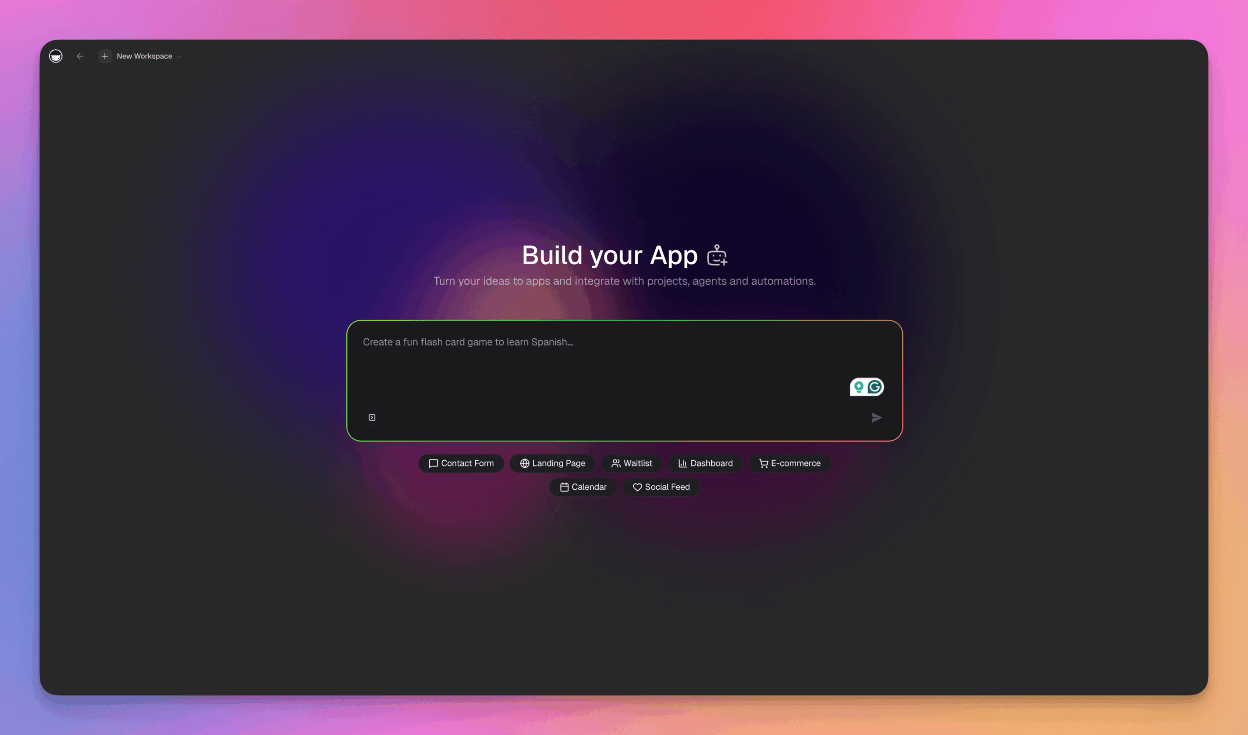 Screenshot of Taskade Genesis