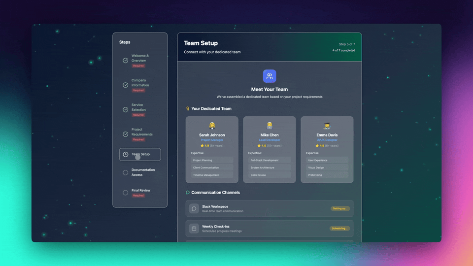 Onboarding app complete
