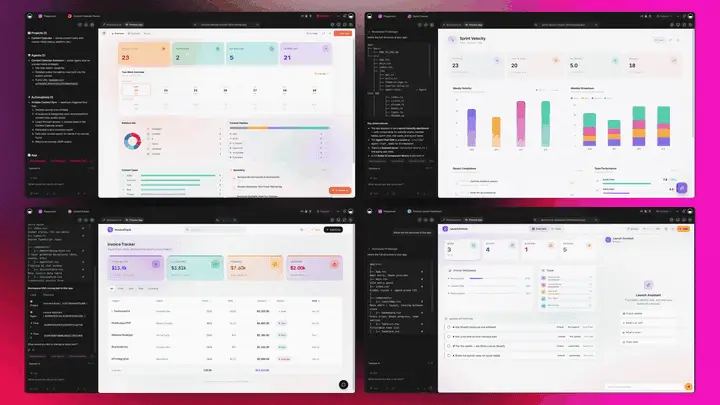 Taskade Genesis integrations grid — 100+ bidirectional connectors composing apps, agents, and automations (May 2026)