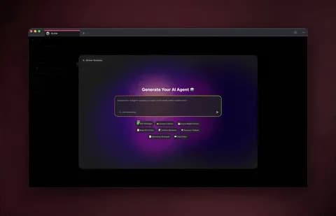 A no-code custom AI agent builder showing role definition, document training, tool selection, and one-click deployment inside Taskade