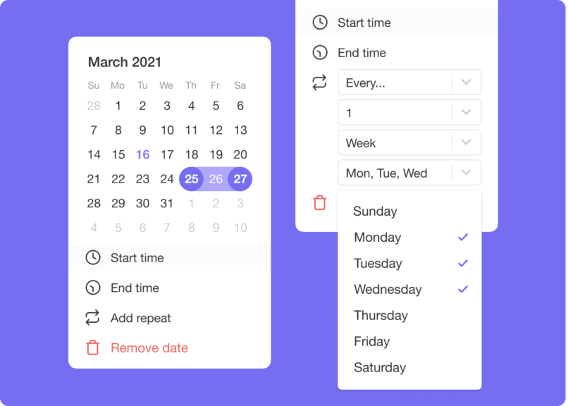 2Way Google Calendar Sync, Task Start Time, Repeating Task Intervals