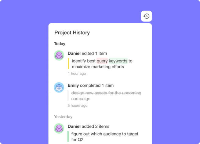 Project History, Video Chat, Comment Improvements | Taskade Blog