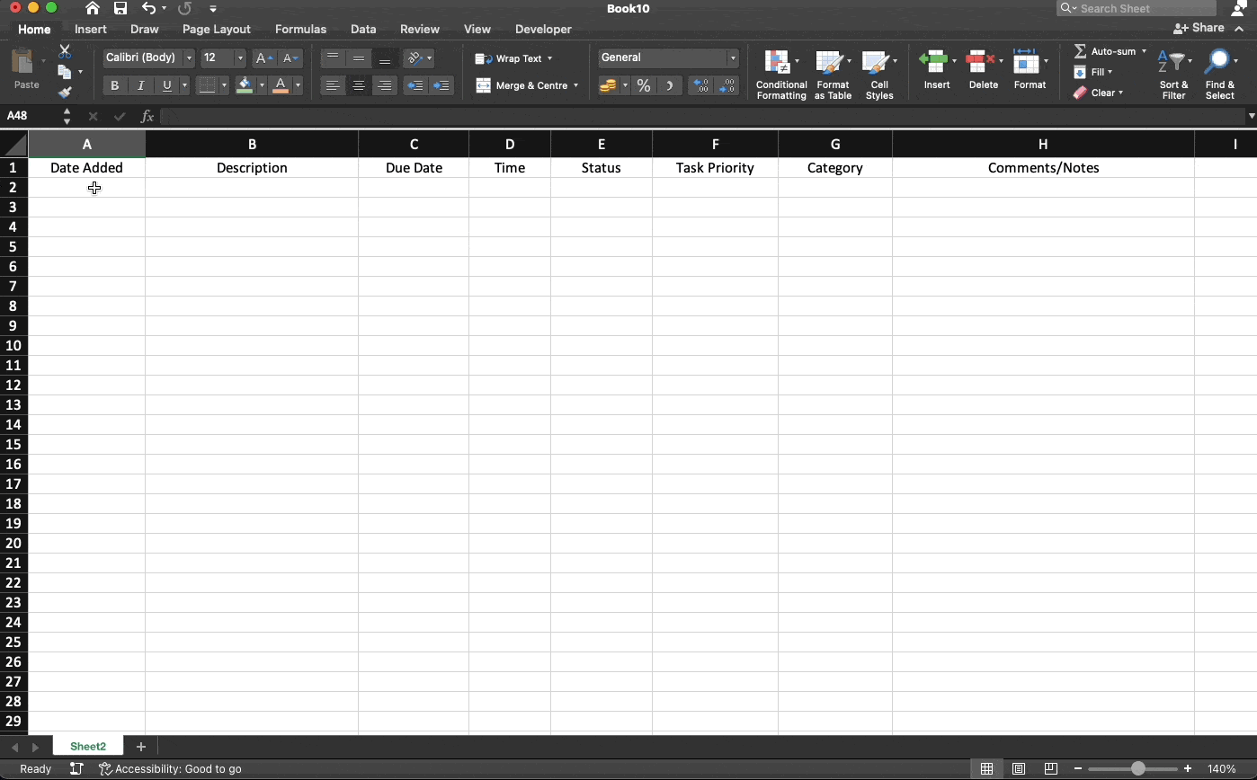 How To Create A To Do List In Excel Taskade Blog