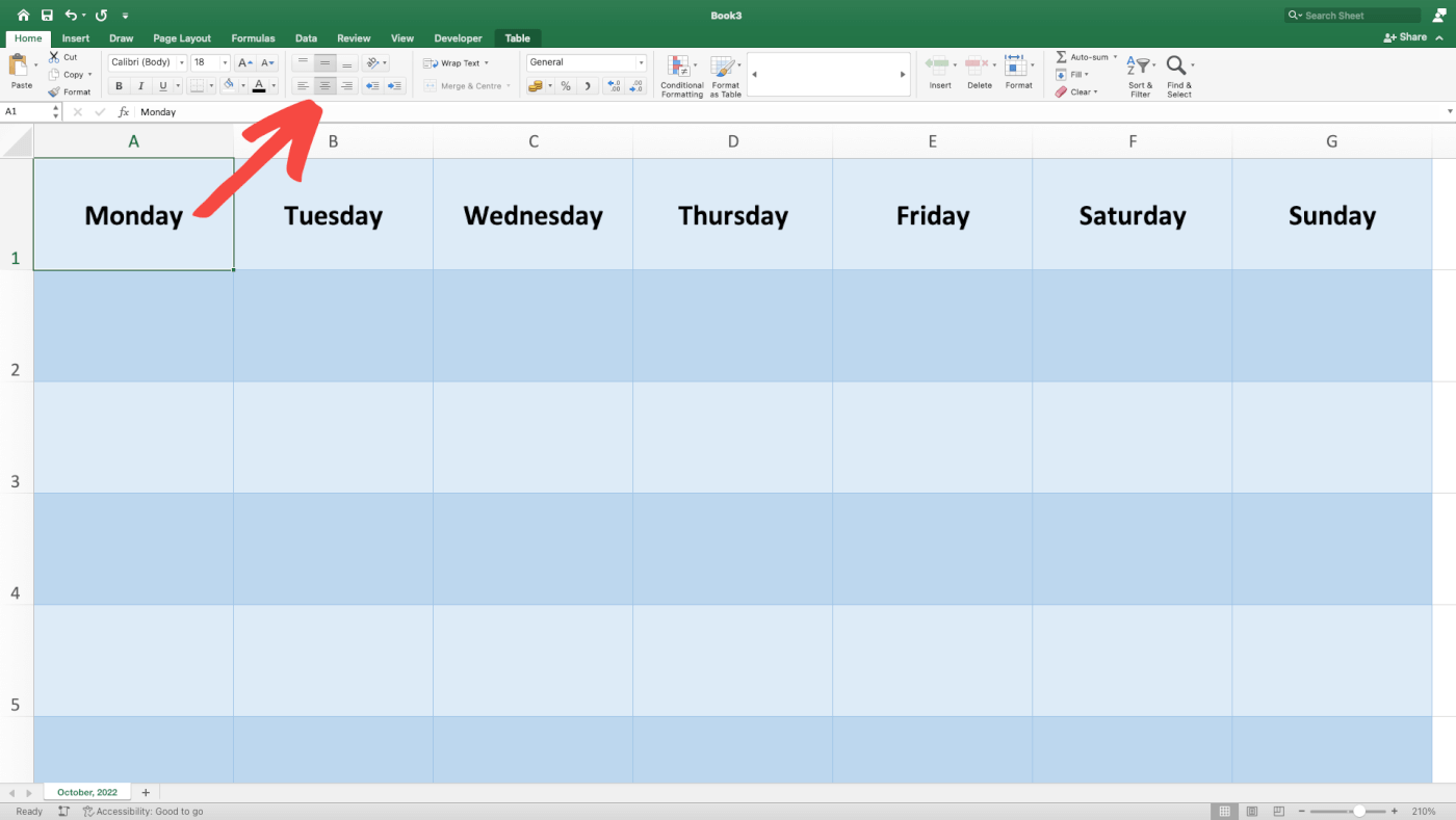 How To Create A Calendar In Excel Taskade