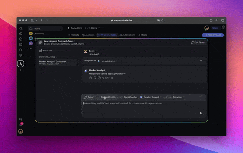 Multi-Agent Chat for AI Teams.