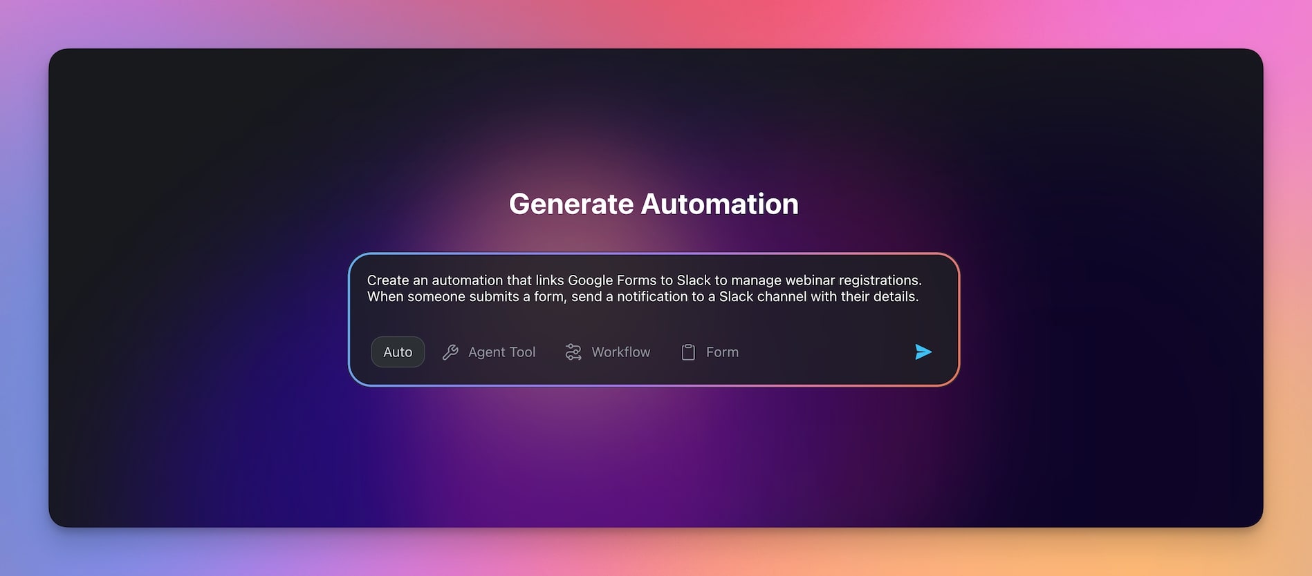 Taskade's Automation Generator.