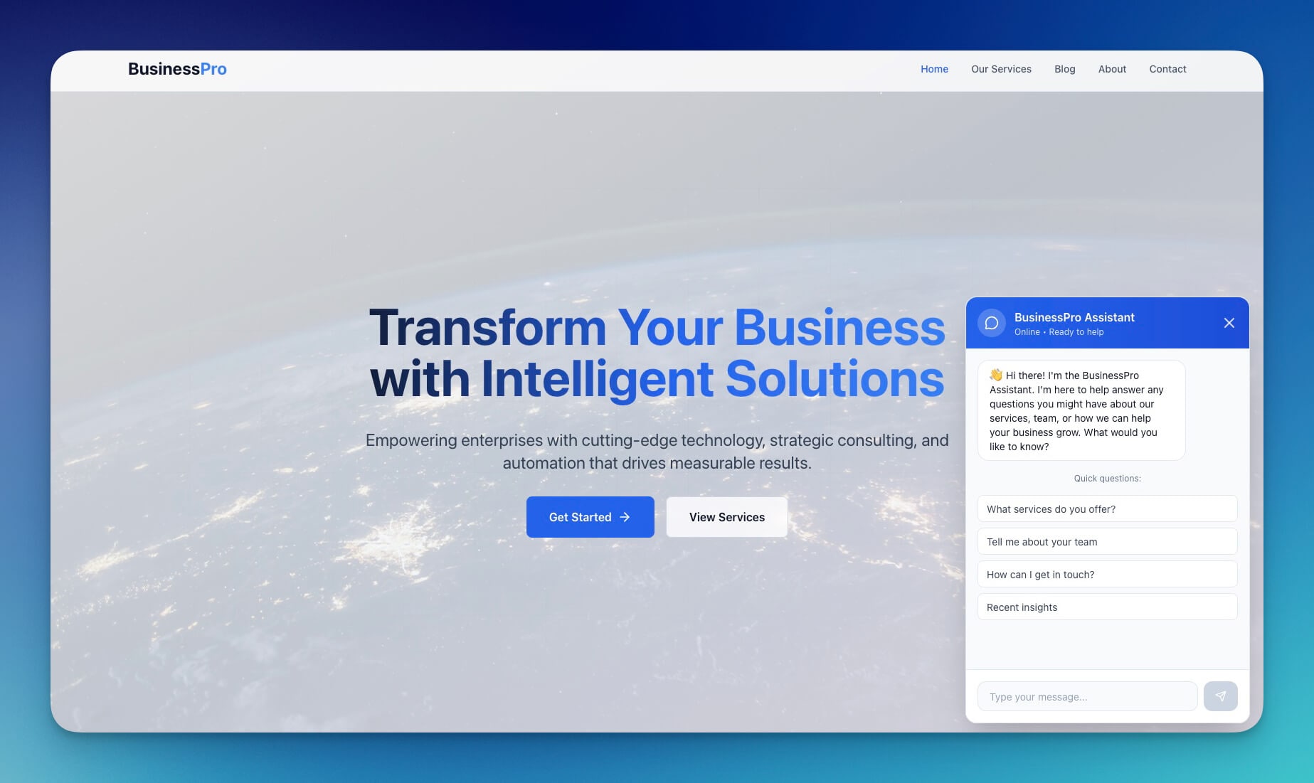 Business Services Website