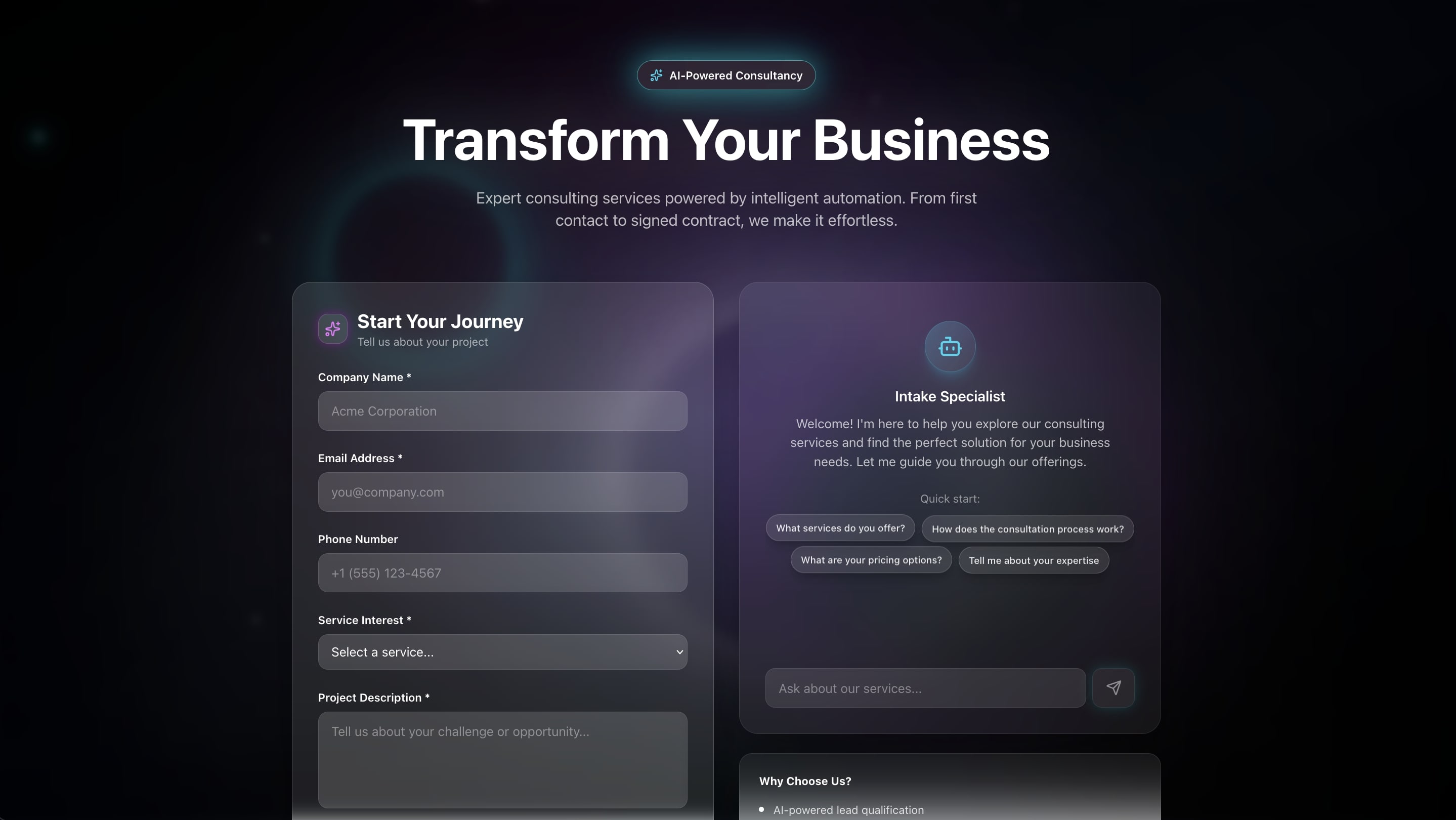 Consultancy Booking Form