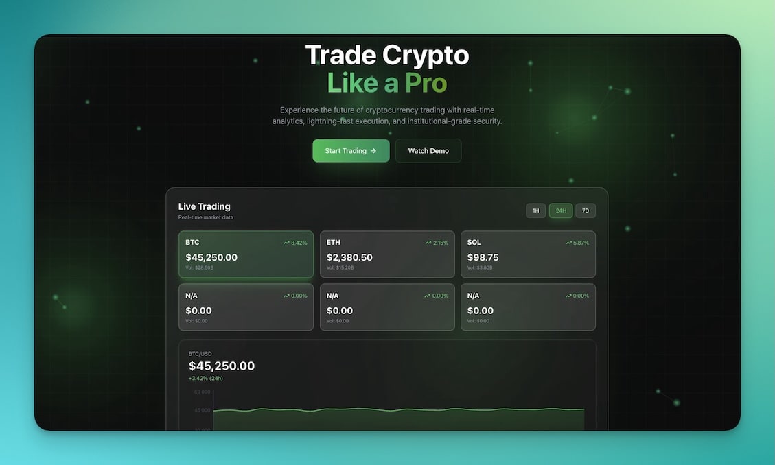 Crypto Trading Landing Page