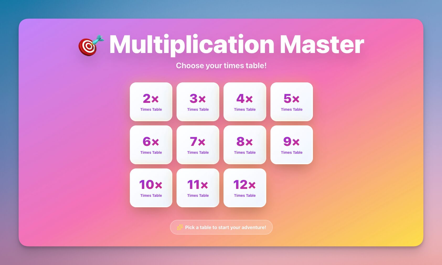 Multiplication Playground