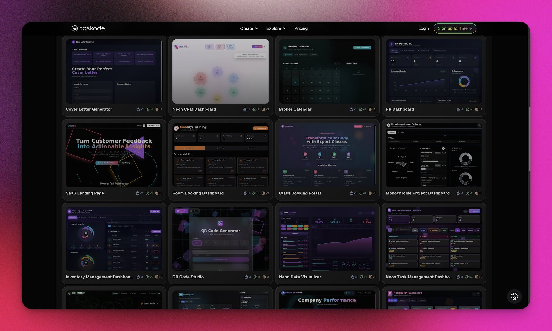 Taskade Community Gallery