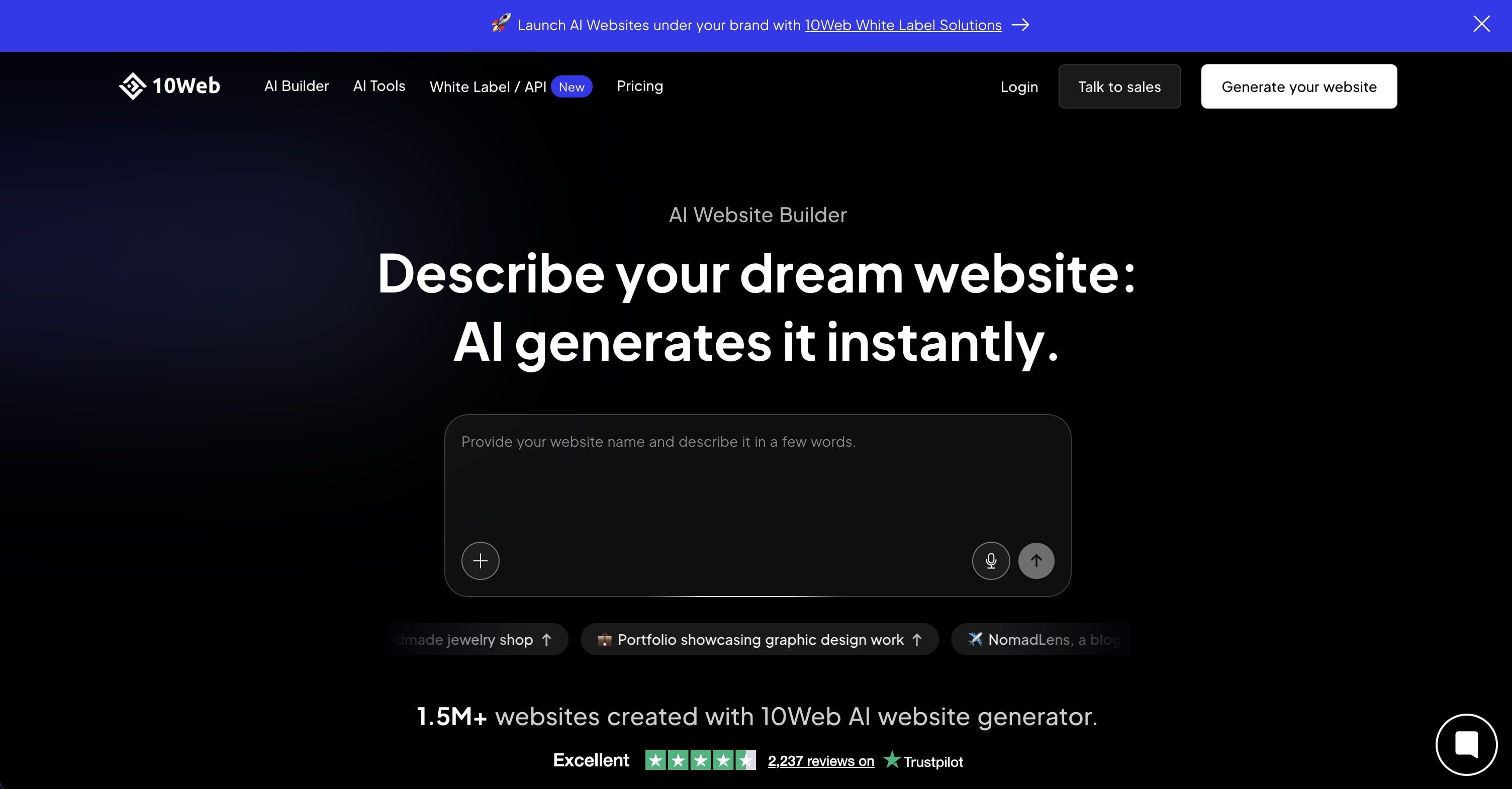 10Web AI Website Builder