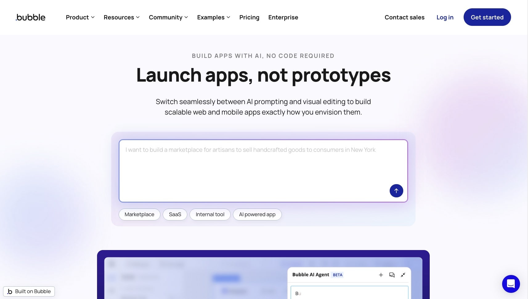 Bubble no-code platform