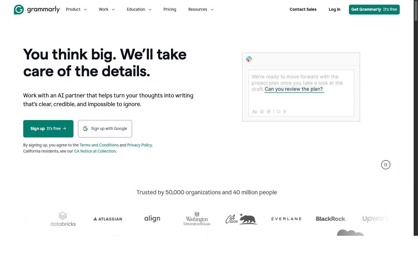 Grammarly AI communication assistant