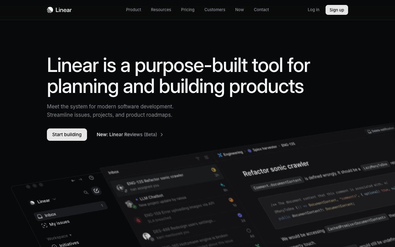 Linear issue tracker with agent-powered triage for dev teams