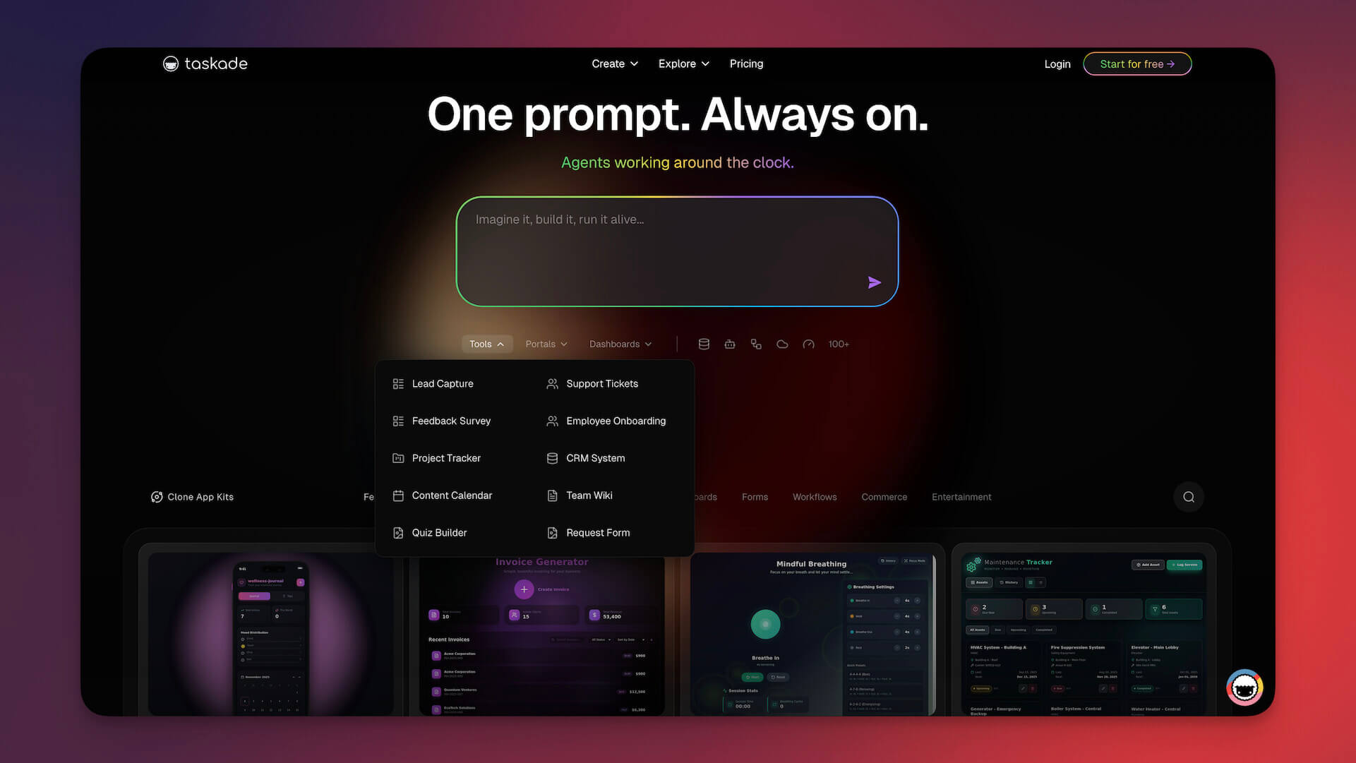 Taskade Genesis AI App Builder