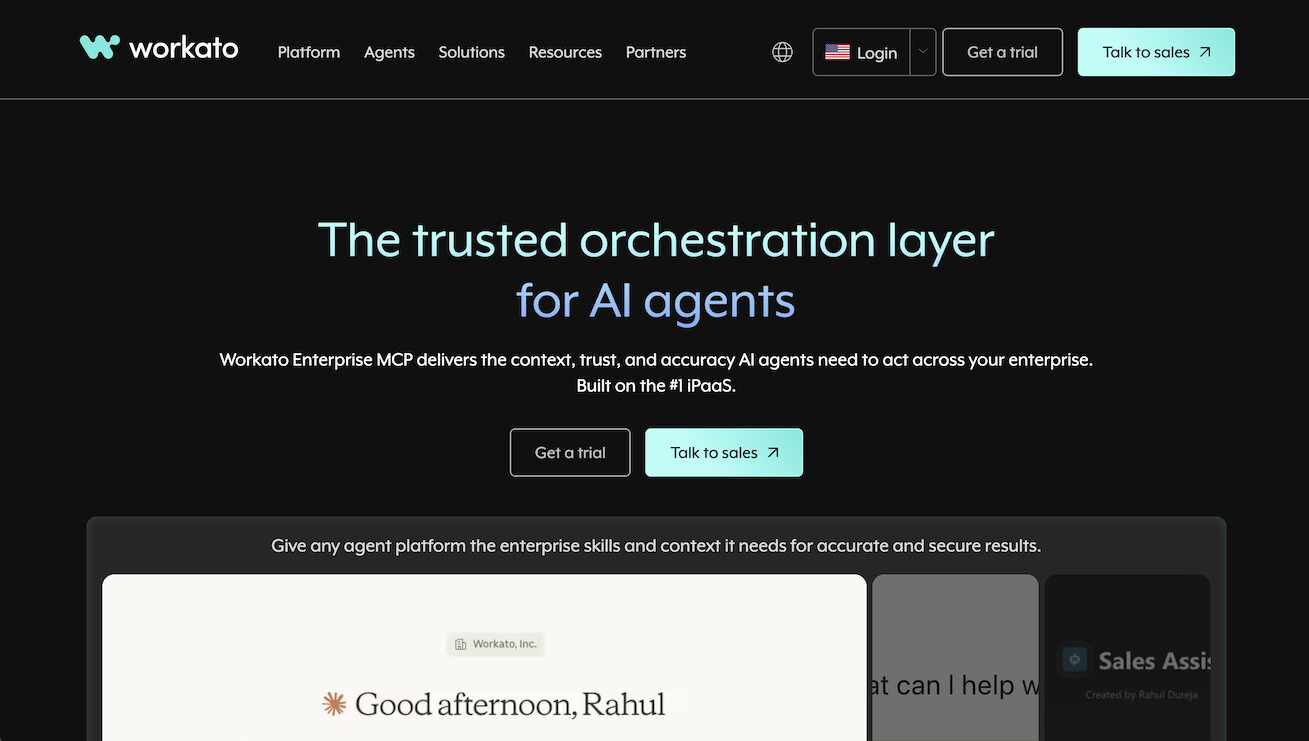 Workato Enterprise iPaaS