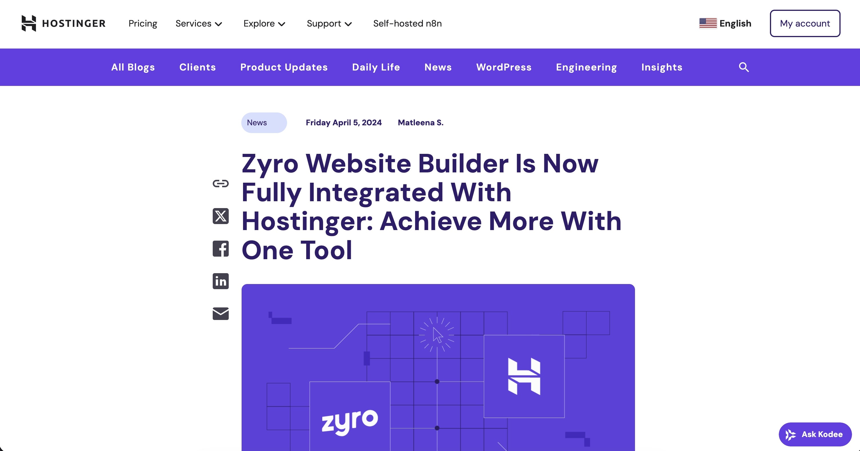 Zyro AI Website Builder