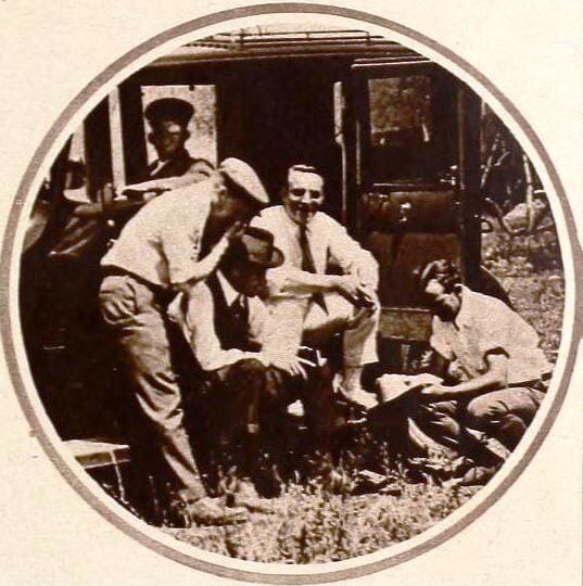 Production crew of the 1919 silent film Soldiers of Fortune, before the era of AI script generators
