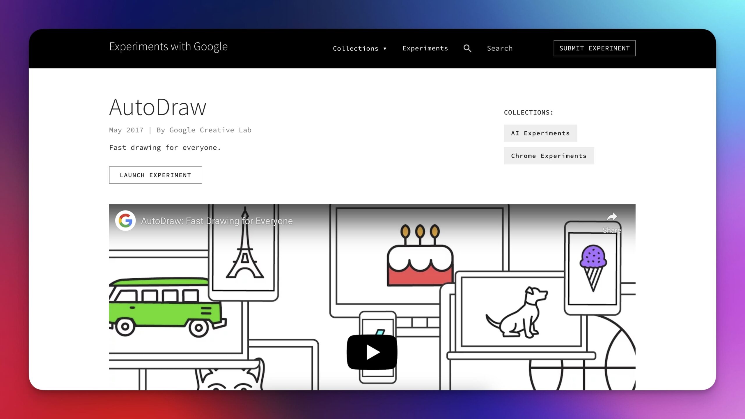 Autodraw user interface.
