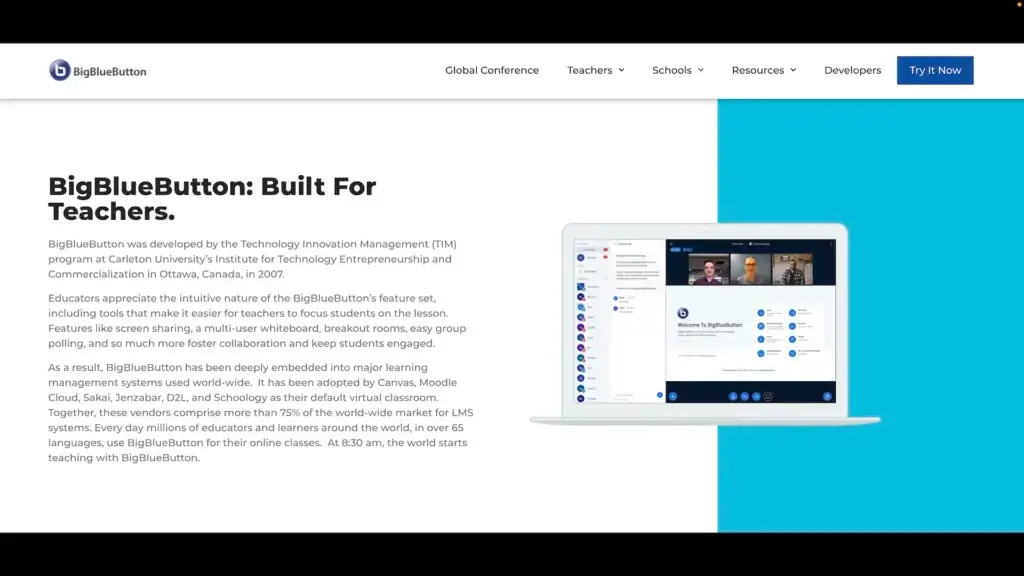 BigBlueButton user interface screenshot.