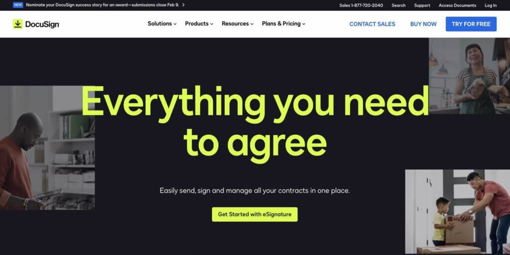 DocuSign user interface.