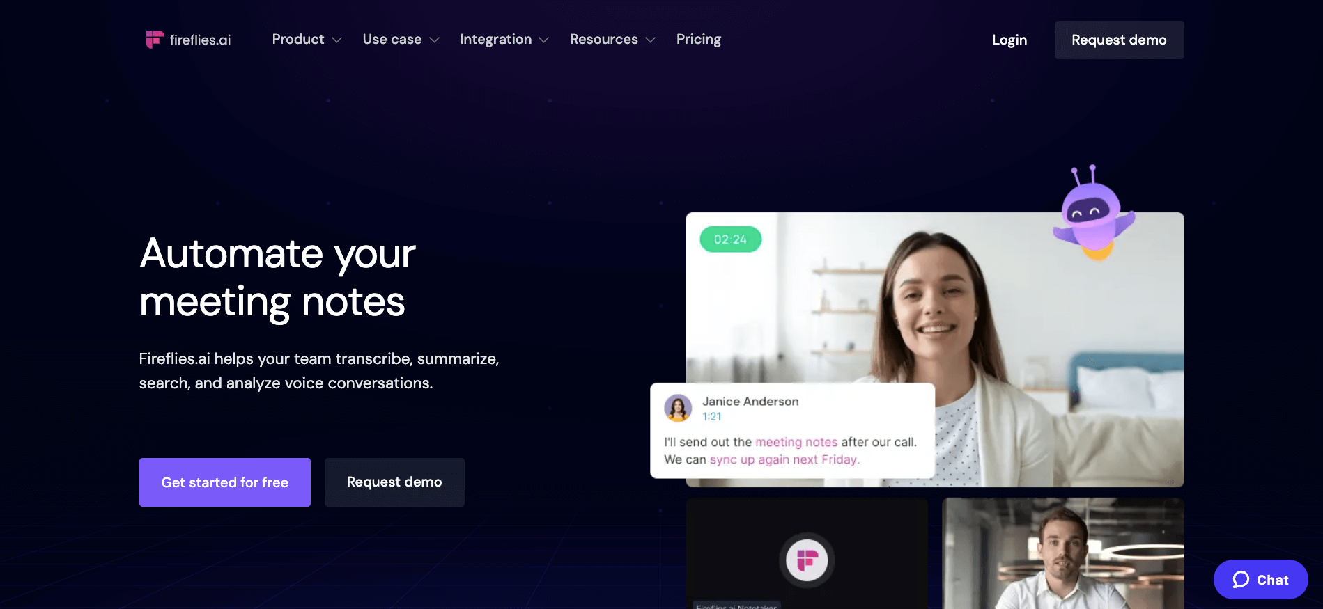 Fireflies.ai user interface.
