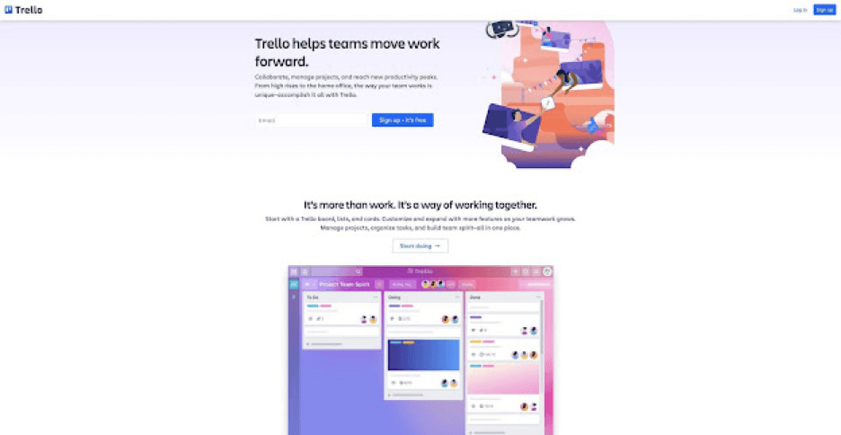Trello user interface.