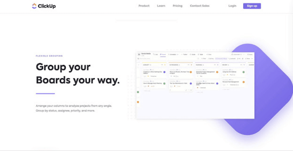 ClickUp user interface.
