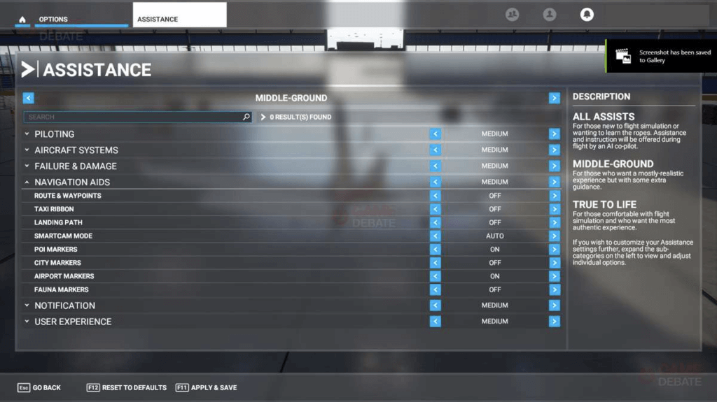 Microsoft Flight Simulator (2020) game menu.