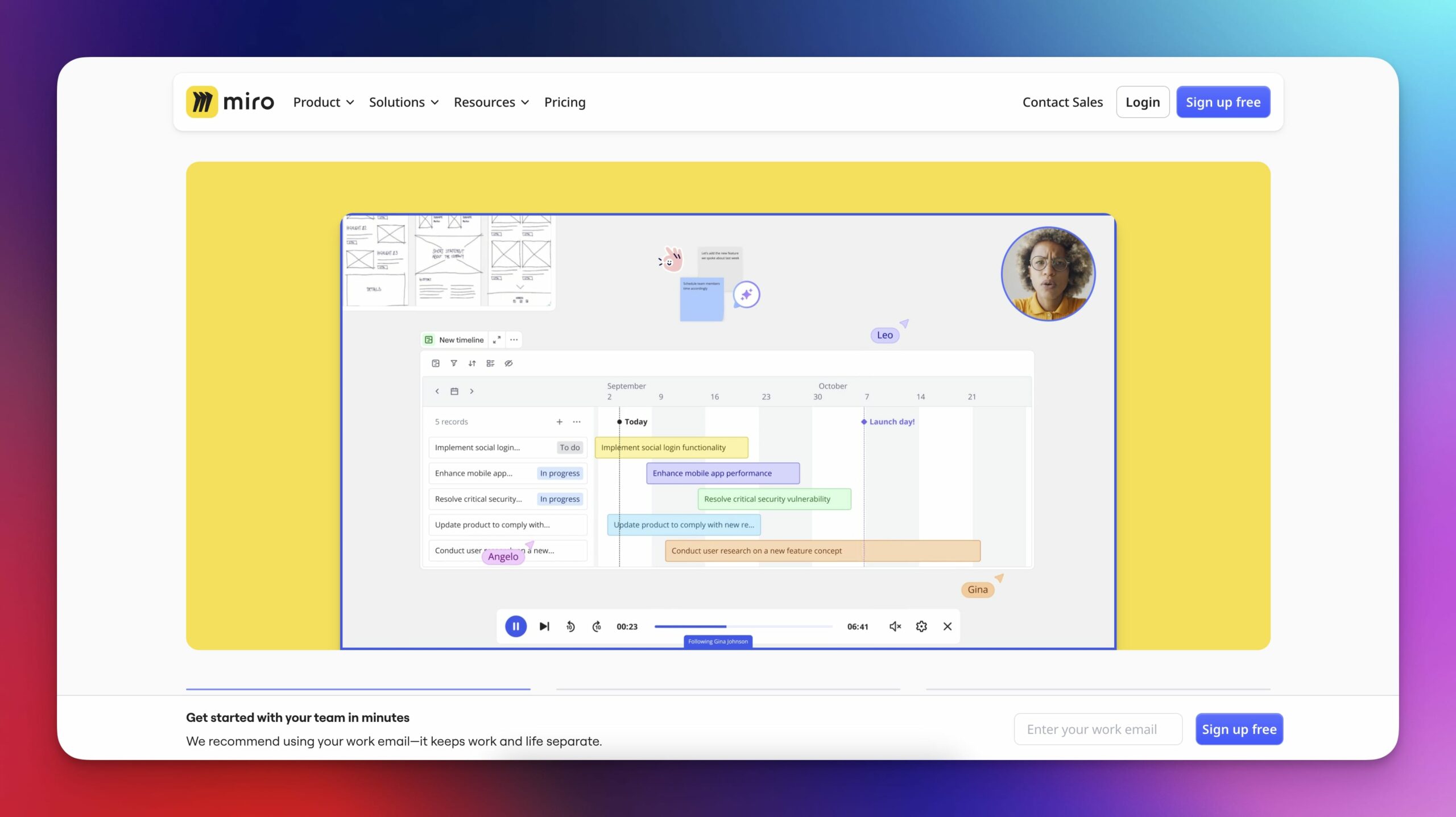 Miro user interface.