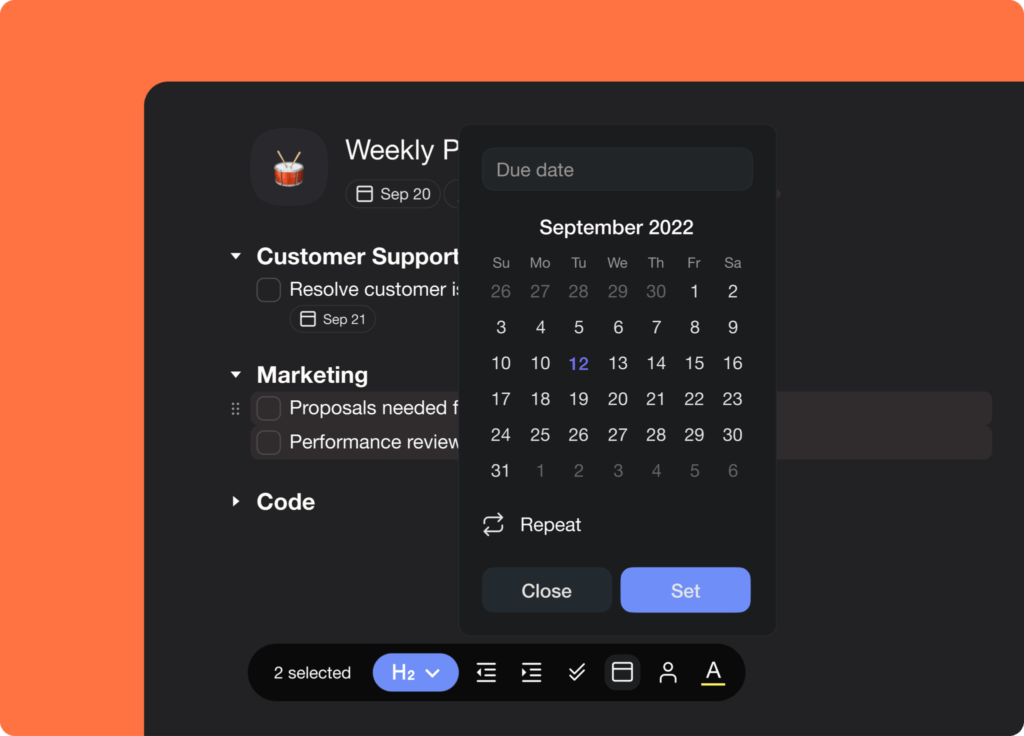 Multi-Select formatting.