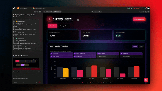 /static_images/Taskade AI agent knowledge training interface showing file upload, cloud drive connection, and web URL ingestion for agent training