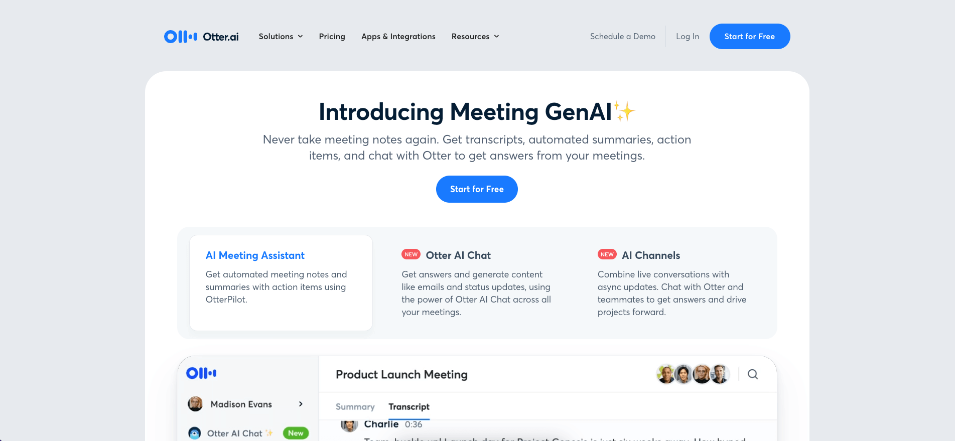 Otter.ai user interface.