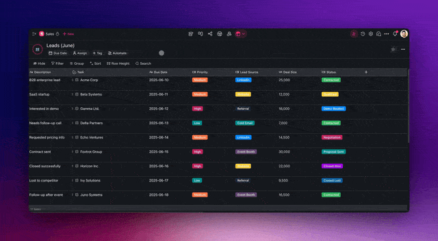 Table View Automation