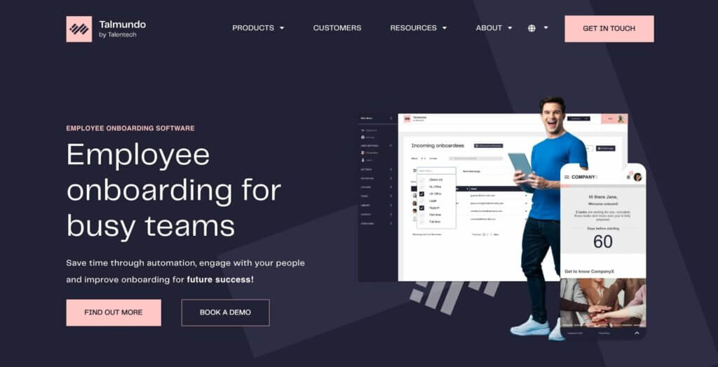 Talmundo user interface.