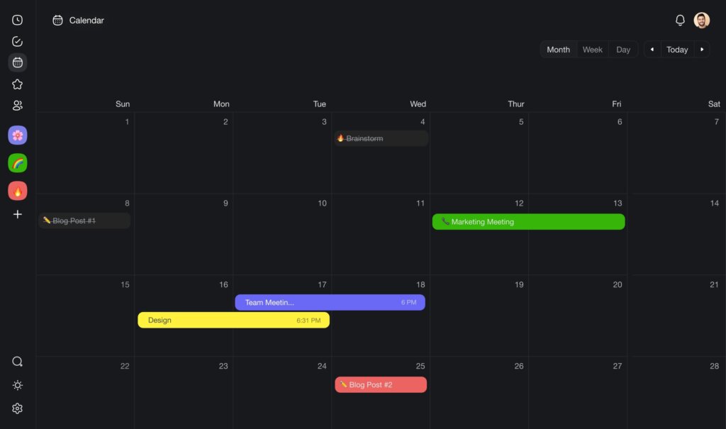 taskade global calendar 8