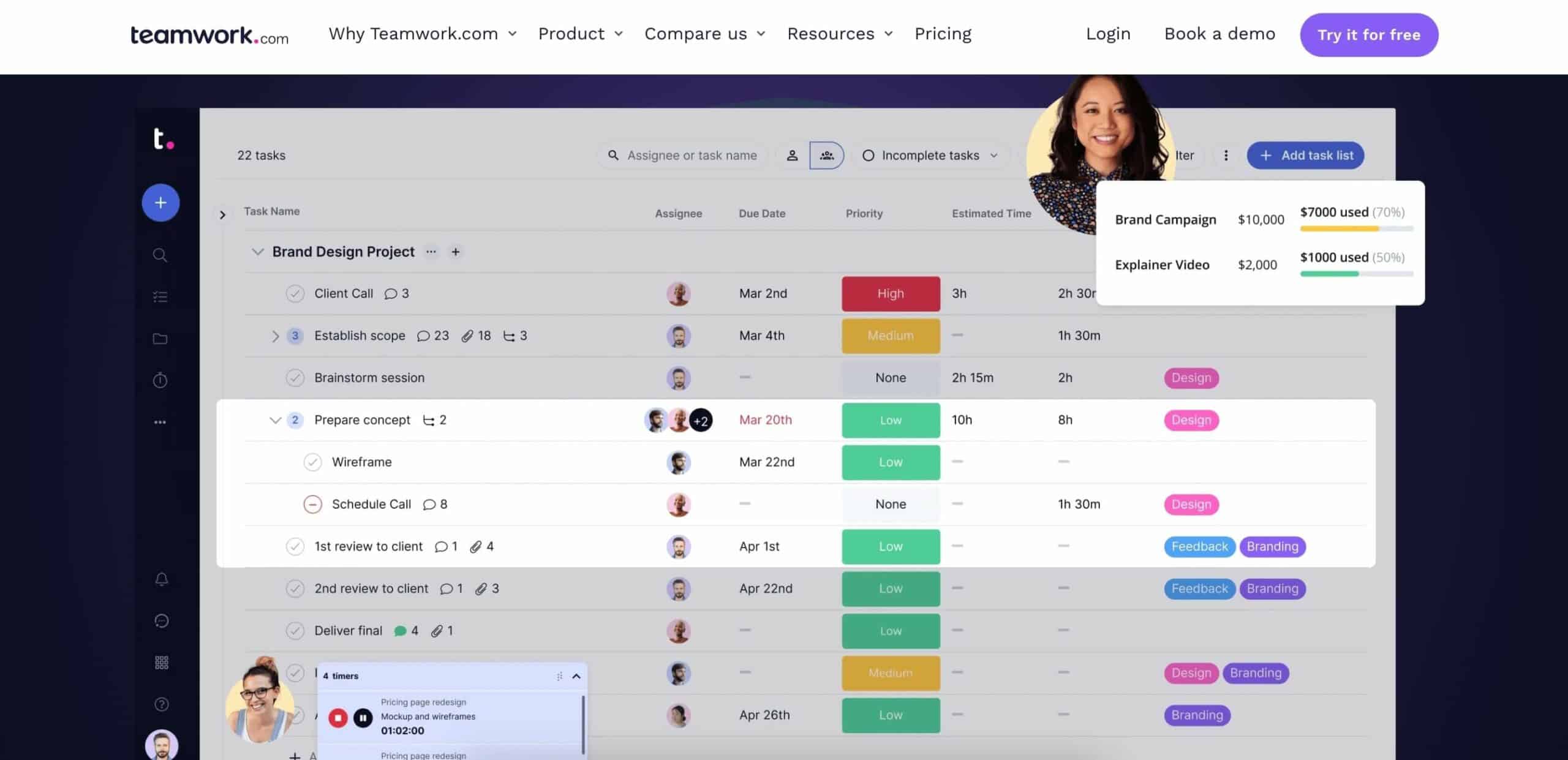 Teamwork user interface.