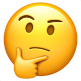 Thinking face emoji.