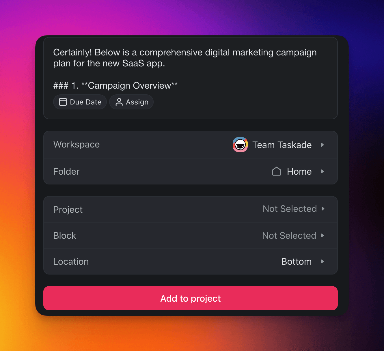 Taskade agent chat — visual orchestration without YAML