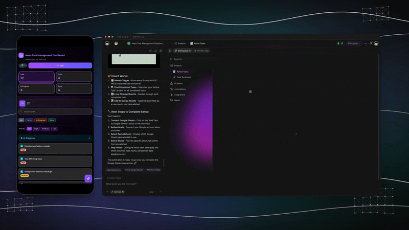 Live Taskade Neon Task Manager