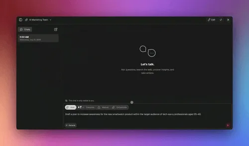 Orchestration mode running multiple AI agents on a shared task