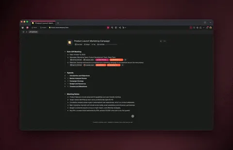 Tasks and records flowing through an automated workspace in Taskade