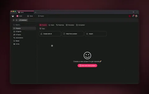 Taskade Genesis generating an automation workflow from a plain-English prompt