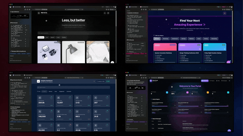 /static_images/Animated Taskade Genesis interface showing AI-powered workflows and 100+ app integrations